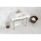 Kingston Brass 36 Ceramic Console Sink with Stainless Steel Legs, WhiteBrushed Brass VPB28140W87 - alternate 3